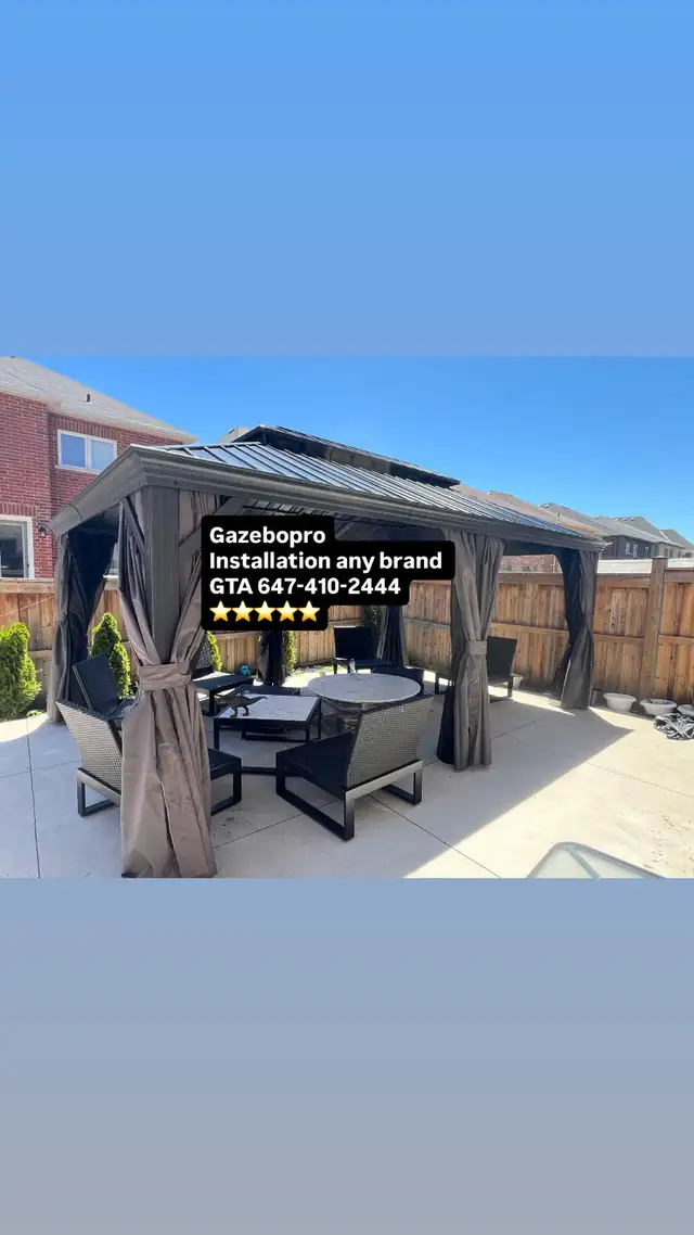 installation gazebo