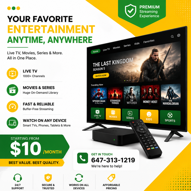 Premium IPTV Streaming Service