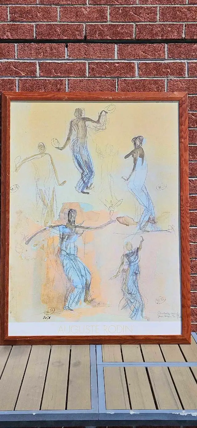 Cadre Auguste Rodin 47X35 pouces