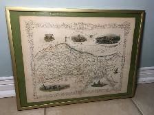 1851-1853 Beautiful Original Old British Map of Northern India