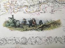 1851-1853 Beautiful Original Old British Map of Northern India - Photo 3