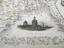 1851-1853 Beautiful Original Old British Map of Northern India - Photo 4