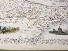 1851-1853 Beautiful Original Old British Map of Northern India - Photo 9