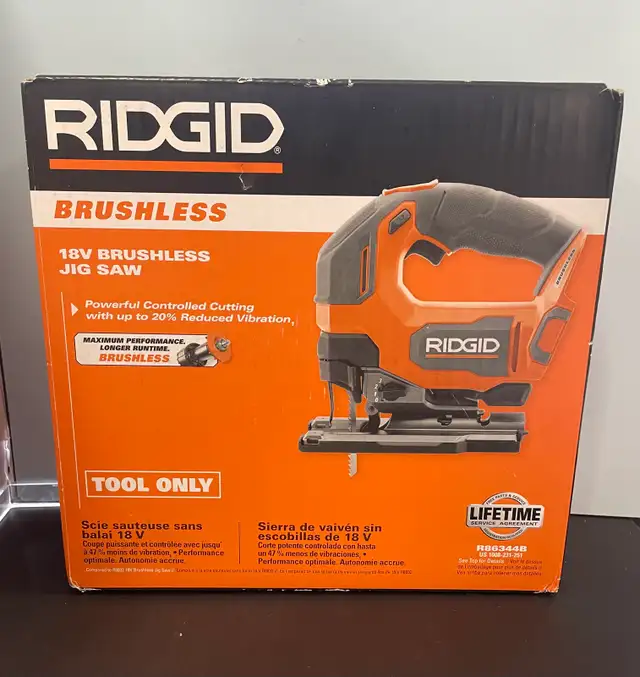 RIDGID 18V BRUSHLESS JIG SAW R86344B OPEN BOX