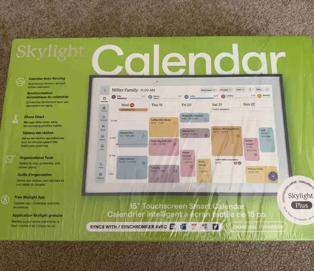 15" Starlight touchscreen smart calendar