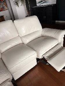 Divan et fauteuil en cuir inclinable - Photo 3