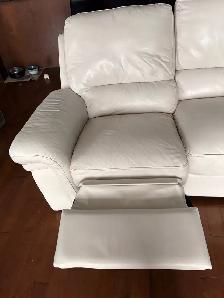 Divan et fauteuil en cuir inclinable - Photo 4
