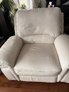 Divan et fauteuil en cuir inclinable - Photo 5