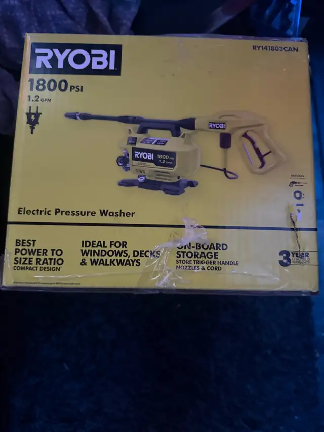brand new Ryobi pressure washer