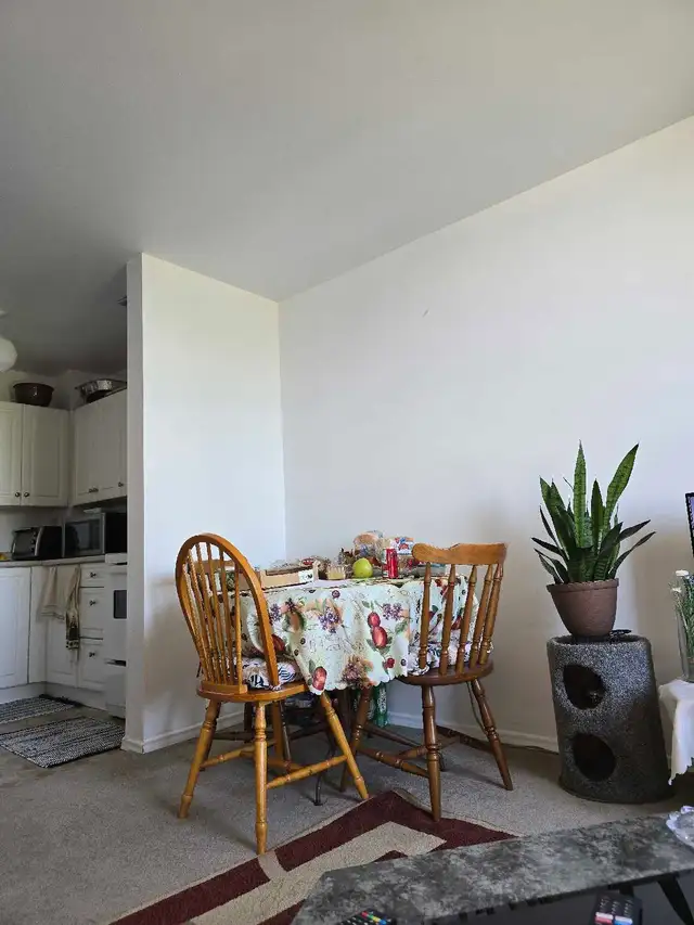 Bedroom, patio furniture, and kitchen table and chairs