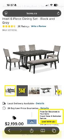 kitchen dining table set with bench - Photo 4