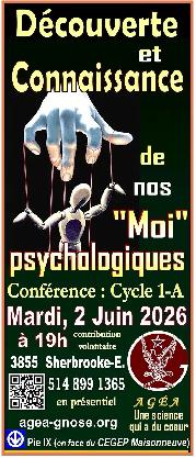 Découverte en Connaissance de nos 'Moi' psychologiques