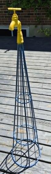 METAL GARDEN OBELISK TRELLIS – FAUCET TOP – CLIMBING PLANTS –$40 - Photo 2