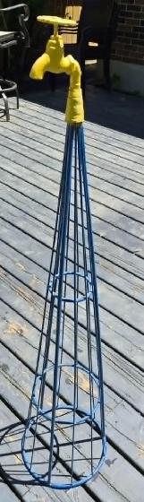 METAL GARDEN OBELISK TRELLIS – FAUCET TOP – CLIMBING PLANTS –$40 - Photo 4