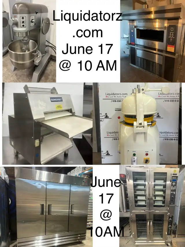 Online auction meat saw dough mixer sheeter vacuum combi ovens