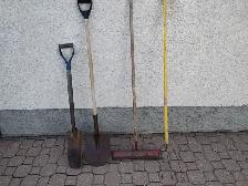 shovels and rakes