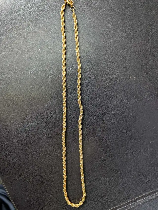 Gold Rope Chain Necklace