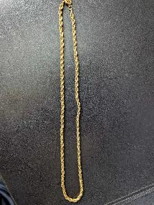 Gold Rope Chain Necklace