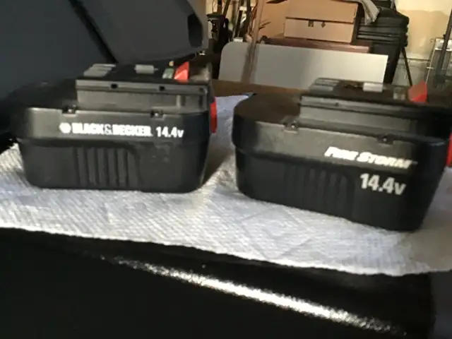 2  BLACK & DECKER 14.4 VOLT POWER PACK BATTERIES