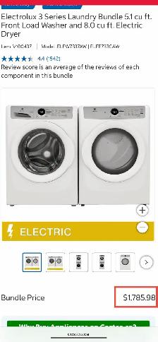 NEW 27" Electrolux Front Load Washer And Dryer Set (Stackable) - Photo 10