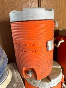 Orange Rubbermaid Water Jug