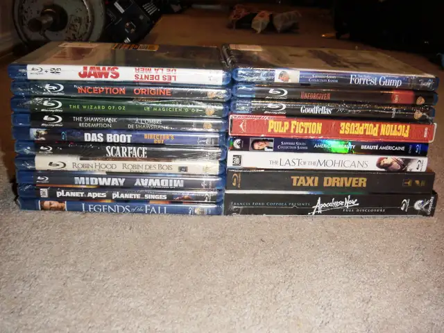 BRAND-NEW, UNOPENED BLU-RAYS, $10/each.