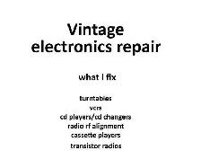 vintage electric repair
