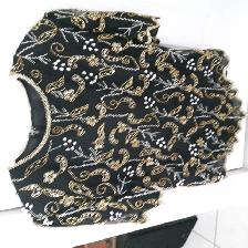 BELLE BLOUSE NEUVE CHIQUE, NOIRE GOLD ARGENT GR SMALL FEM $15.00 - Photo 2