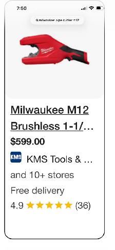 Milwaukee brushless 1-1/4" to 2" copper tube cutter - Photo 4