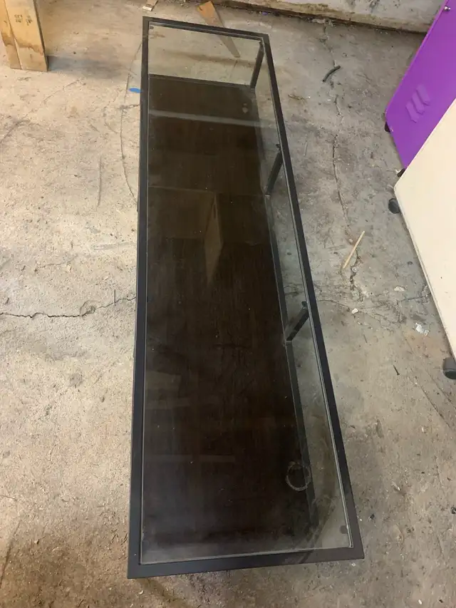 Glass and Metal Tv Stand