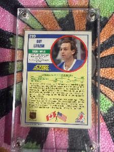 1990 Autographed Guy Lafleur score card - Photo 2