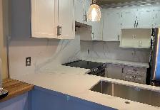 Premium White Quartz Kitchen Countertops &Backsplash✅ - Photo 2
