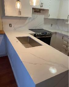 Premium White Quartz Kitchen Countertops &Backsplash✅ - Photo 4