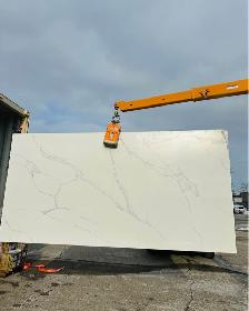 ✅Factory  White Quartz Kitchen Countertops   Gray Veins ✅ - Photo 2