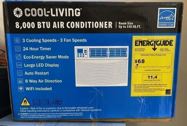 Two NEW 8000 BTU Window Air Conditoners,