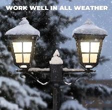 8FT SOLAR STREET LAMP POST – DUAL HEAD – CAST ALUMINUM – NEW - Photo 2