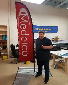 Custom Double Sided Printed Feather Teardrop Advertising Flags - Photo 3