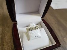Brand New 14K White Gold Brilliant Cut Diamond Earrings For Sale - Photo 6