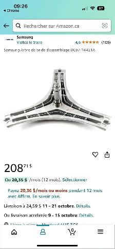 Spider arm ,flange de laveuse Samsung ,LG ,mini GE