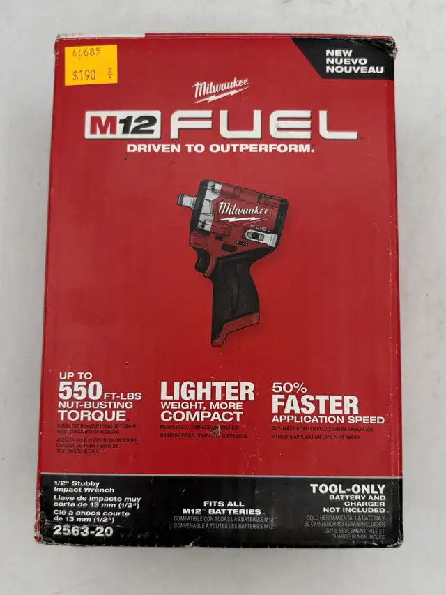 Milwaukee 2563-20 M12 Cordless Impact in Box