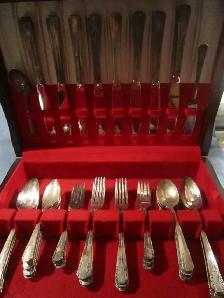 #60-99B   PARKLANE silverware set for 8 - Photo 2