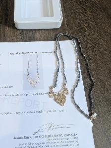 Brand New 10K Yellow Gold Diamond Necklace For Sale - Photo 8