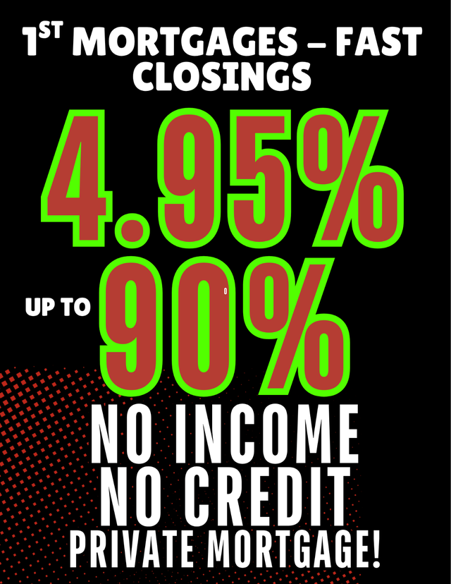 ⭐️90% LTV⚡️4.95% 1st PRIVATE MORTGAGES6.25% 2nds