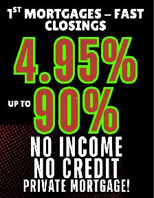 ⭐️90% LTV⚡️4.95% 1st PRIVATE MORTGAGES6.25% 2nds