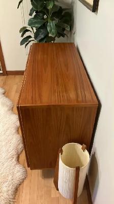 Mid century TEAK TECK. Lampe / Buffet, bahut disques vinyles, cr - Photo 5