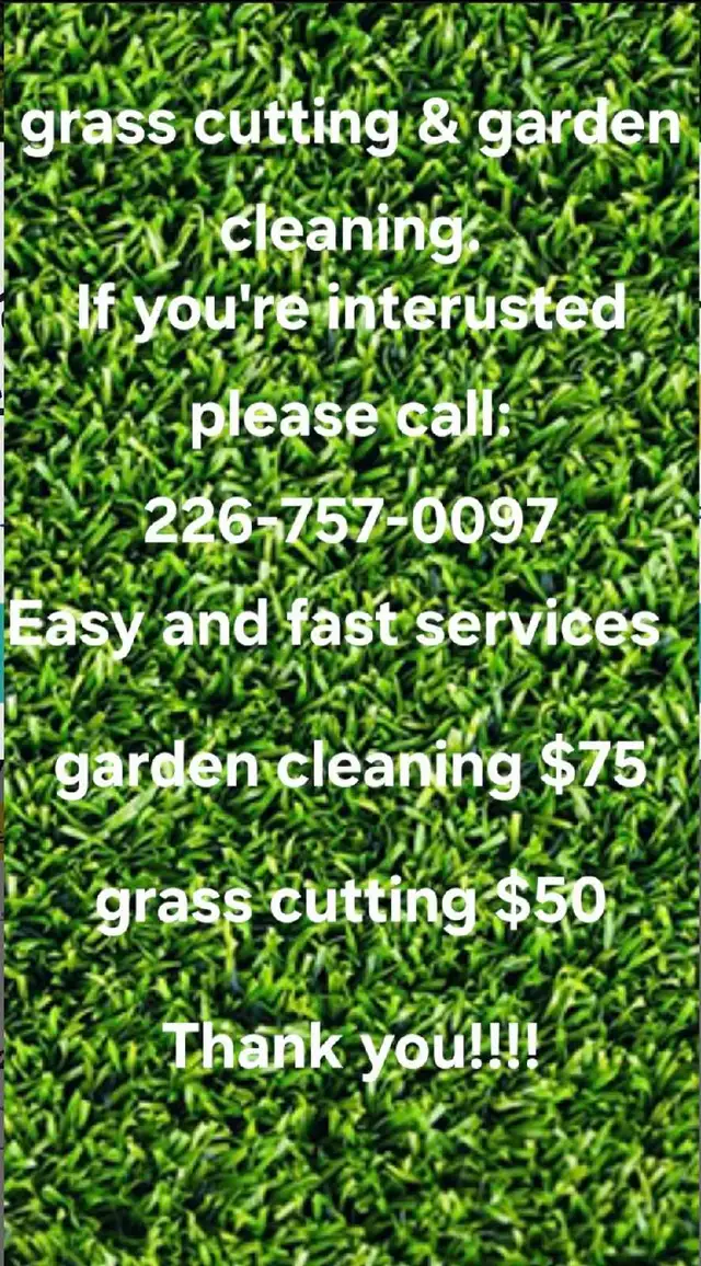 grass cuting & garden cleaning