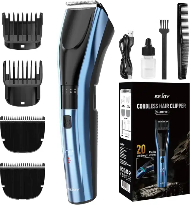 Sejoy Professional Cordless Hair Trimmer / Clipper, rechargeable