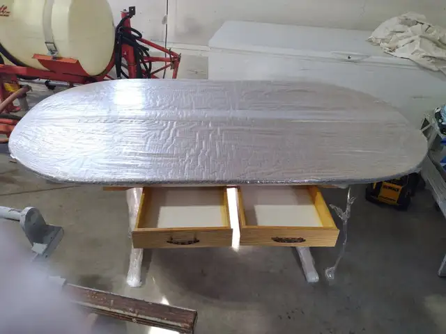 Oak table with arborite top