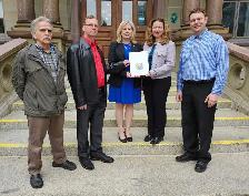 The German Settlers Day, Flag raising ceremony