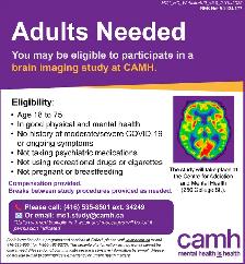Participants for a brain imaging study at CAMH